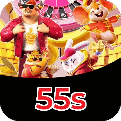 Plataforma 55s mostrando interface moderna, jogos certificados e recursos de segurança licenciados